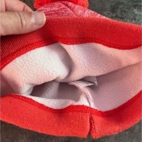 Under Armour Neon Orange Beanie Toboggan Hat Youth Unisex Girl One Size with Pon - Picture 4 of 6